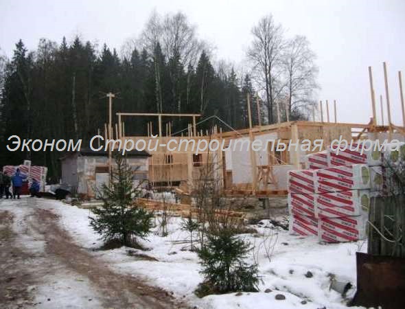 фото этапов строительства каркасного дома